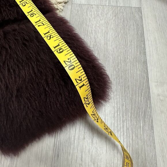 Rare Tommy Hilfiger Fur Coat Shearling Hooded Jacket Navy Burgundy Size 2 - Picture 10 of 12